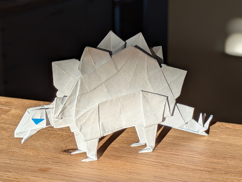 Stegosaurus by John Montroll folded by Grigory Sarnitsky